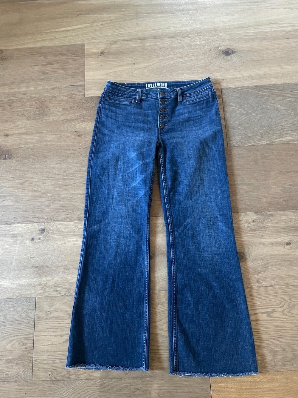 Idyllwind Emerson Blue Denim Relaxed Flare Jeans Size 12